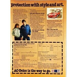 AC Delco Filters "for reliable engine protection" Vintage Print Ad 1982